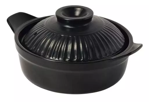 Pearl Metal Earthen Pot 19cm Microwave Safe Black L-7504 чёрный
