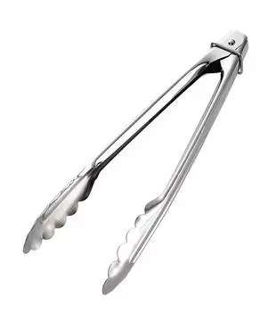PEARL METAL Easy Wash Stainless Steel All-purpose Cooking Tongs 24cm with Ring [Made in Japan] C-8703