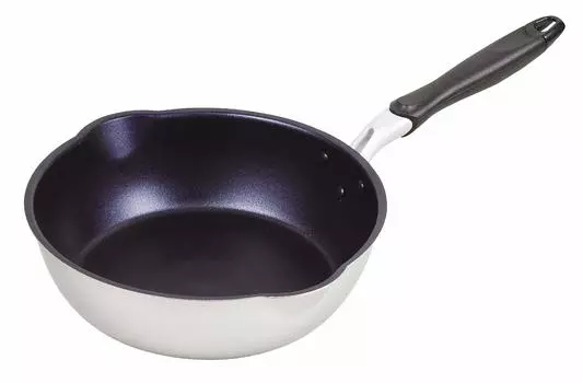 Pearl Metal Frying Pan Silver 26cm Diamond Coat IH Compatible Extra Deep Premium HB-4722 серебряный