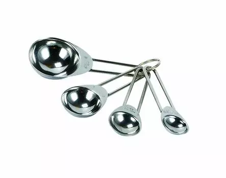 Pearl Metal HAKARI Stainless Steel Compact Measuring Spoon Set of 4 CC-1522 серебряный