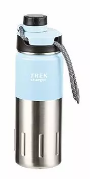 Pearl Metal HB-4542 Water Bottle, 16.9 fl oz (500 ml), Direct Drinking, Powder Blue, Charger, Direct Bottle, Trek