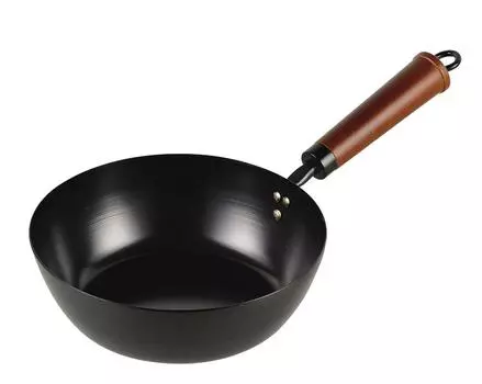 Pearl Metal Iron Pot 20cm Deep Frying Pan IH Compatible Iron Workshop Stir-Fry HB-2974
