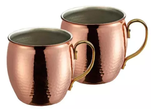 Pearl Metal Japan Mug 500ml Set of 2 Tsubame Takumi Pure Copper Hammered Made in Tsubame Niigata Prefecture City, HB-7940
