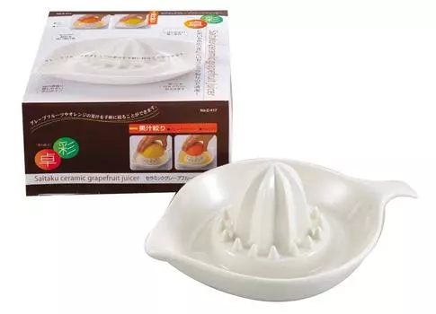 PEARL METAL Керамическая соковыжималка для грейпфрута Saitaku C-417 белый