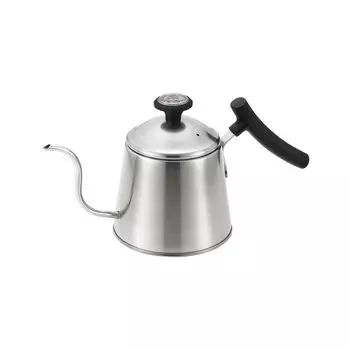 PEARL METAL Кофейник 1,1 л из нержавеющей стали с термометром Satin Delicious Cafe 2 HB-6630