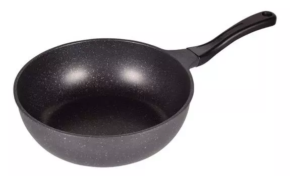 Pearl Metal Light Pot 28cm For Gas Fire Only Deep Frying Pan Light Strong Marble Stir-Fry HB-1229