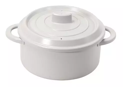 Pearl Metal Microwave Pot with Colander Made in Japan Leave it to Gray us! HC-606