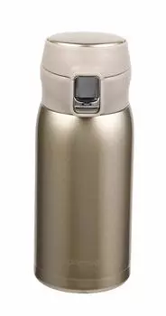 Pearl Metal Mug Bottle Champagne Gold 350ml Lightweight One Touch Mug Cafe Mug Porter HB-4755
