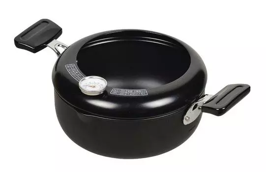 Pearl Metal НОВЫЙ железный термометр Rakutenya в комплекте с двумя ручными кастрюлями для темпура 20 см HB-2518