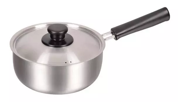 Pearl Metal One Hand Pot 18cm with Pot Lid IH Compatible Stainless Steel Made in Japan Made in Japan Silver HB-1883