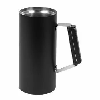 PEARL METAL Пивная кружка с вакуумной изоляцией и холодной изоляцией 520 мл, банка для питья, целая банка, нержавеющая сталь BLKP, черная [BLKP] AZ-5143 чёрный