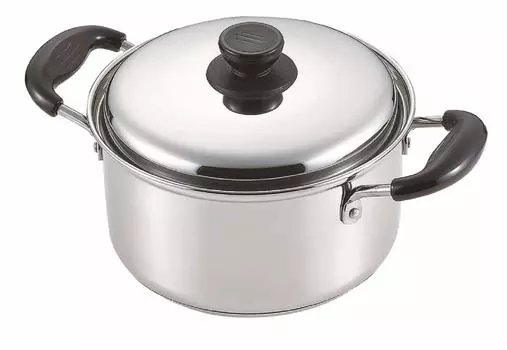 Pearl Metal pot 18cm bottom Gratia Silver Two-handed 3-layer HB-5104 серебряный