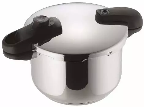 Pearl Metal Pressure Cooker Both Hands 3 Layer Bottom Switchable Quick Eco 5.5L HB-5136 серебряный