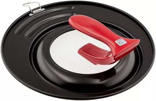 Pearl Metal Rosso Black Silicone Processed Window Stand Pan Cover for 18~22cm HB-2636