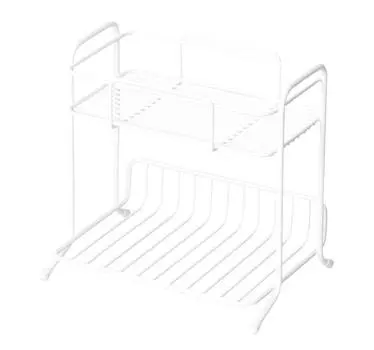 Pearl Metal Seasoning Rack 2 Tier Blanc Kitchen White Width 21 x Depth 15 x Height 10 cm HB-3607 (Approx.)