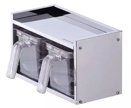 Pearl Metal Seasoning Rack Stocker with 2 Stainless Steel Made in Japan HB-1778