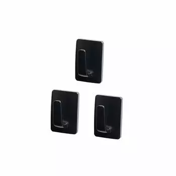 Pearl Metal Set of 3 Hooks Magnet Storage Bathroom Kitchen Made in Japan BLKP Black [BLKP] AZ-5130