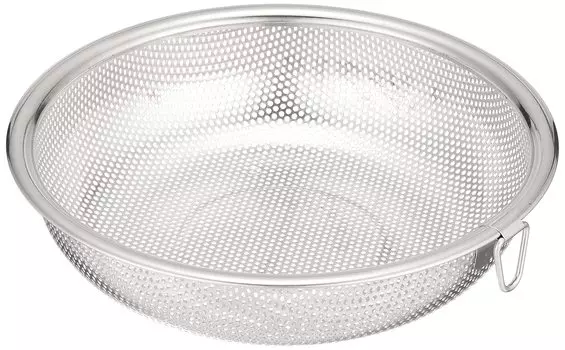 Pearl Metal Shallow Punching Colander 18cm Stainless Steel At Aqua Silver HB-4115