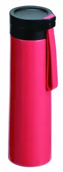 Pearl Metal Slim Mug 250 Red with Lid and Slim Strap Cafe Mug HB-5180 красный