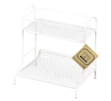 Pearl Metal Steel Lace Seasoning Rack 2 Tiers White HB-3272