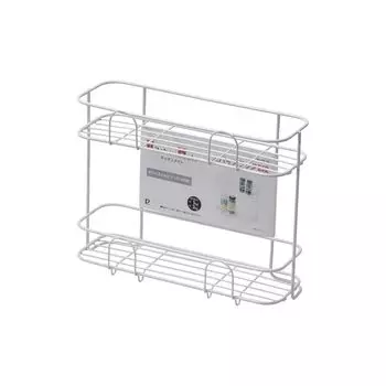 Pearl Metal Storage Shelf Rack Spice Rack 2 Tiers Standing Under Stove Kitchen Mate White HC-33