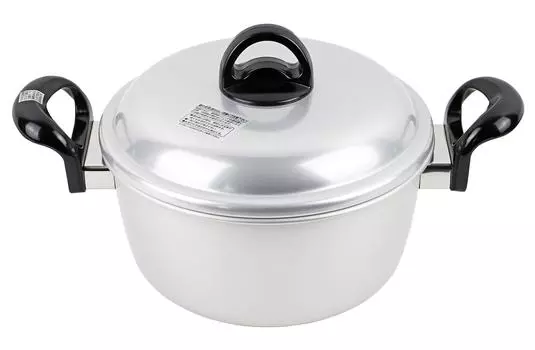 Pearl Metal Two Handed Pot 20cm Aluminum For Gas Fire Only Simple Life HB-3444 серебряный