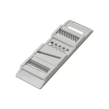 PEARL METAL Vegetable Cooker Cassette Type Trivet Grater Slice Julienne Thumb Peeling Slicer Made in Japan White Simple use CC-1591