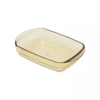PEARL METAL VISIONS Vision Dish Plate Baking Dish Rectan Heat Resistant Glass Microwave Safe Oven Safe Dishwasher Safe 0.8L CP-8833 золотой