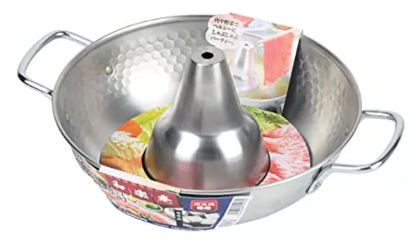 Pearl Metal Warakuan HB-5969 Stainless Steel Shabu-shabu Pot, 10.2 inches (26 cm), Made in Japan, Gas Fire Only
