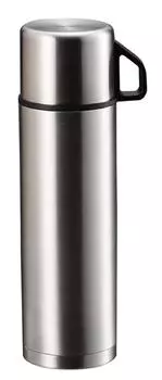 Pearl Metal Water Bottle 500ml Double Stainless Steel Bottle Style Basic H-6826 Silver