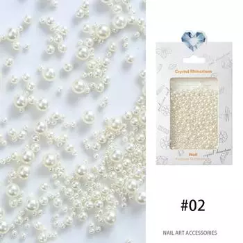 Pearl Nail Art Highlight Pearl 1.5Mm-4Mm Round Pearl Mixed Japanese Matte Gold Matte Silver Jewelry