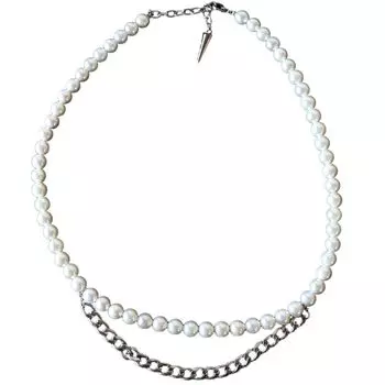 Pearl Necklace Pearl Unisex Casual Stylish Date Handsome Genderless Pearl 45cm 50cm [Sakiya] Men s Men s (50)