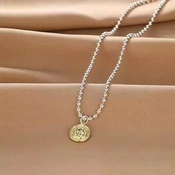 Pearl Necklace Women S Retro High-Value Versatile Personality Mermaid Tag Pendant Accessories