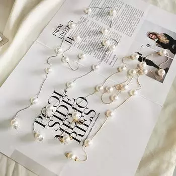 Жемчужный женский пояс, тонкий пояс-цепочка для дамского платья, тонкий пояс, декоративный серебряный