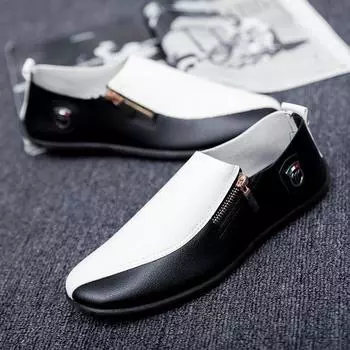 Peas Shoes Мужская обувь Tide A Pedal Lazy Leisure Мужская обувь 39 чёрный