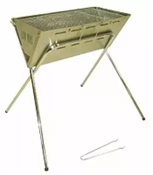 Печь для барбекю Captain Stag Kruse из нержавеющей стали V-образной формы