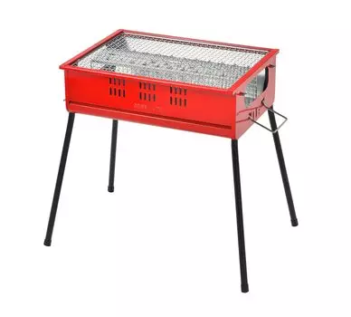 Печь для барбекю GREEN LIFE с низким уровнем дымления CBN-450STN красный