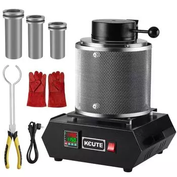 Печь для ювелирной алхимии для плавки золота, серебра и меди емкостью 1-2-3 кг с графитовым тиглем 3 kg screen