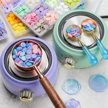 Печь для воска своими руками, электрическая печь для сургуча, принадлежности для рукоделия, подогреватель, плавит, 2-скоростной, регулируемый, свадебные приглашения зелёный