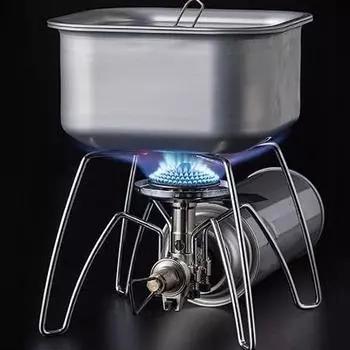 Печь-паук из нержавеющей стали, ветрозащитная головка для кемпинга на открытом воздухе, переносная складная головка для печи, мощная интегрированная печь для пикника