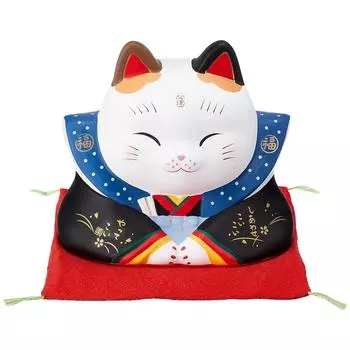 Печь Yakushi Nishikisai Fukusuke Lucky Cat 4 Высота 12 см 7845 №. чёрный