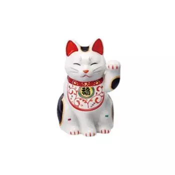 Печь Якуси Манпуку Арабески Lucky Cat рука 7442 (левый приподнятый/средний) белый