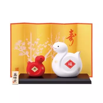 Печь Якуси Нисикиса Сёфукуми и 30 (красно-белый, большой) белый