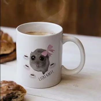 Печальный хомяк смешная кружка керамическая чашка для питья можно мыть в посудомоечной машине кофейная чашка с ручкой для кофе чая какао молока CHINA