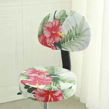 Печать 2 шт./комплект чехлов для стульев в столовой, эластичный спандекс, чехол для стула, пылезащитный чехол, чехлы для стульев для столовой