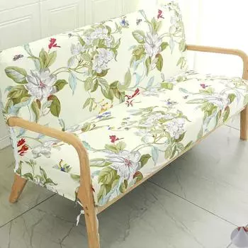 Печать чехлов для футонов без подлокотников, эластичный чехол для дивана-футона, складной чехол для дивана-кровати, защитный чехол для мебели с эластичным дном