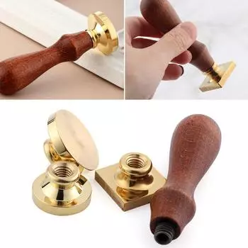 Печать карт Металлические печати Штампы Печать воском Штамп для скрапбукинга Краска Печать воском Медная головка Wooden handle