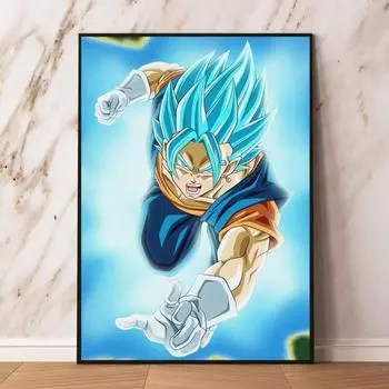 Печать на холсте Dragon Ball Аниме Gogeta Эстетический постер Модульная картина Настенная современная современная 21cm30cm NoFrame