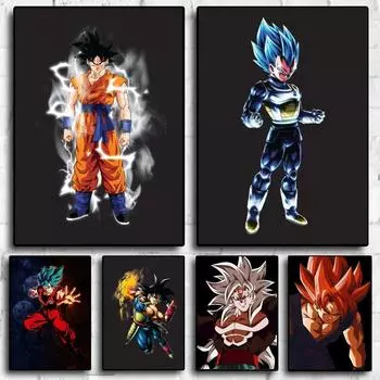 Печать на холсте, подарок, подарок на день рождения, модульная картина, украшение для гостиной, изображение персонажа из мультфильма 21cm30cm NoFrame