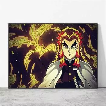 Печать на холсте, японское аниме, убийца демонов, настенное искусство, современный домашний рождественский подарок, подвесная картина 21cm30cm NoFrame